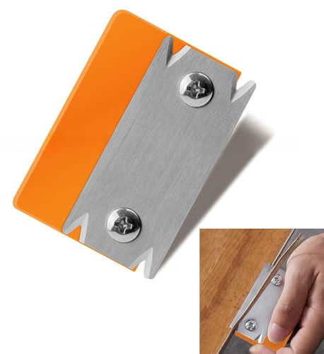 Woodworking Edge Trimmer,Orange Portable Manual Edge Banding Cutter,Anti-Slip Hand Planer for Wood PVC ABS Veneer Edge Bander Deburring Tool,Edge Banding Trimmer Tool