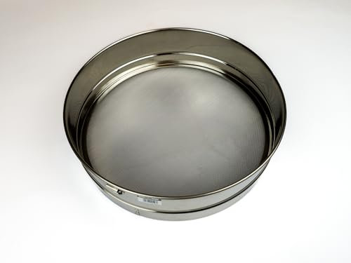 Setaccio in acciaio, diametro 320 mm, altezza 80 mm, larghezza maglie 1 mm, per setacciare fine sabbia