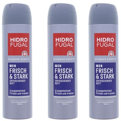 3 x Hidrofugal Men Frisch & Stark Deo Spray je 150ml Anti Transpirant