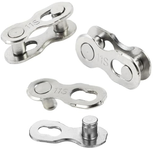 URYVAIW Maillon Rapide Velo 11 Vitesses, 3 Paires, Réutilisable, Acier Argent, Maillon pour VTT & Vélo de Route, Attache Rapide pour Réparation de Chaîne
