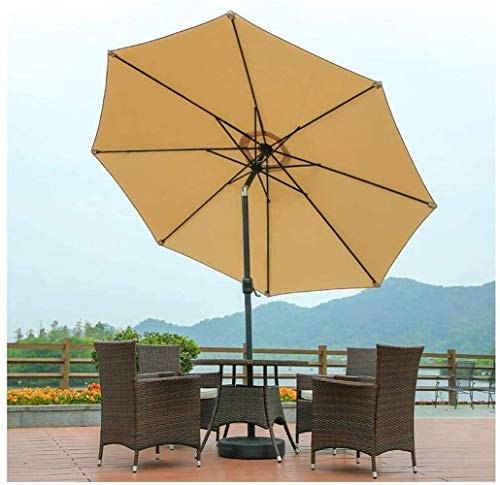 Outdoor Garden Parasols Garden Umbrella Parasol, 2.7M Tilting Parasols With Crank Handle, Adjustable Tilt Mechanism, Uv Protection, For Outdoor Balcony Pool Without Base good