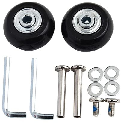 1 Paar Gepäck-Räder, Universal-Räder, Trolley-Koffer, Ersatzräder für Koffer, Trolley (60 mm x 18 mm)