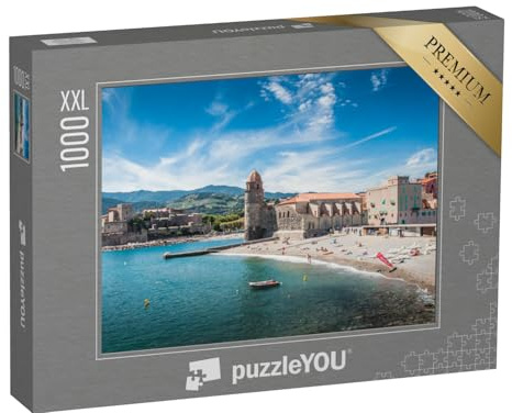 Puzzle 1000 pièces XXL « Église Notre-Dame-des-Anges à Collioure, au Bord de la Méditerranée, Pyrénées-Orientales, France »