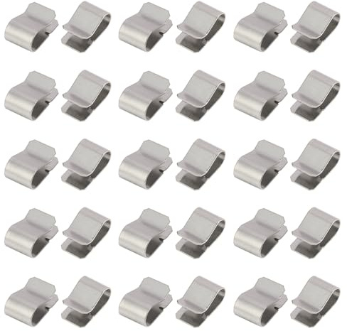 30 Pièces Clips U en Acier, Clips U à Ressort en Acier Inoxydable 21,4 x 12mm pour Fixation de Panneaux, Clip de Fixation Métalliques Résistants pour Mobilier, Automobile et Équipements Électriques