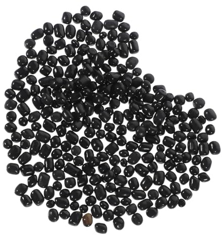 TOBBOMEY Graviers Aquarium Verre Noir Décoration Lisse et Légère pour Bassins et Récipients Pierres de Rivière Polies pour Aménagement Paysager Aquatique et Plantes