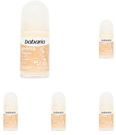 BABARIA DESODORANTE ROLL-ON AVENA 50 ML (Paquete de 5)