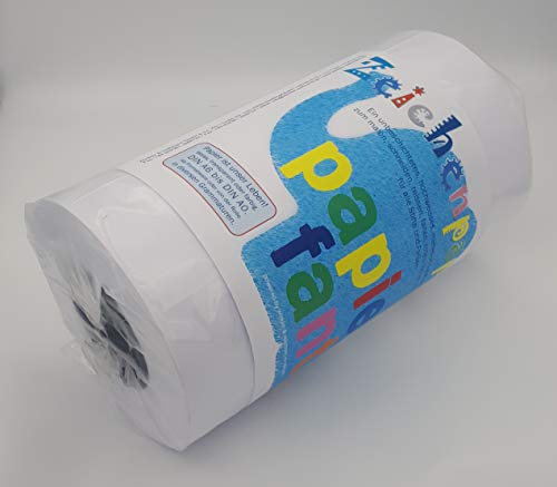 Zeichenpapier auf Rolle von papierfant.de - Länge: 175 Meter - Breite: 42cm - Jumborolle - DIN A3 - weiß - glatt - matt - Malpapier