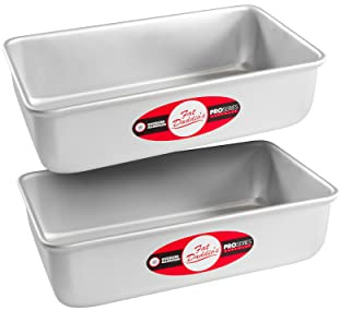 Fat Daddio's Bread Pan Anodized Aluminum, 9 x 5 x 2.75 Inch, Set of 2, Silver