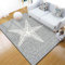 Kunsen Balkon Teppich Outdoor Einfacher Wohnzimmerteppich mit fünfzackigem Stern, Teppich, Couchtisch, Heimteppich-grau_40X60CM Teppich Rund Kinderzimmer Baby Teppich Mädchen grau 40X60CM