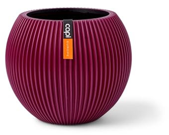 Capi Europe - Gefäß Kugel Groove Colours - 30x25 - Lila - Öffnung Ø22 - Blumentopf für drinnen - BGVP104