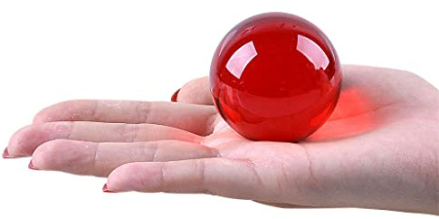 40/50/60mm Asiatico Raro Naturale Rosso K9 Sfera di Cristallo Magica Sfera Pietra Decor, 40mm