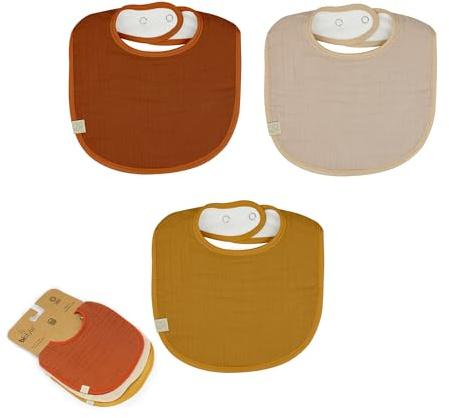 bistyle Baberos para bebé triangulares de muselina, baberos suaves para niños y niñas, unisex, 6 unidades / 3 unidades, Onluk3lukiremit, Talla única