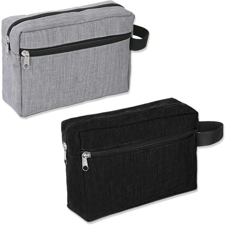 BDSHUNBF 2 Pcs Neceser Hombre, Bolsa Aseo Pequeña, Necessaire Personalizada, Bolsa Impermeable para Viaje y Diario