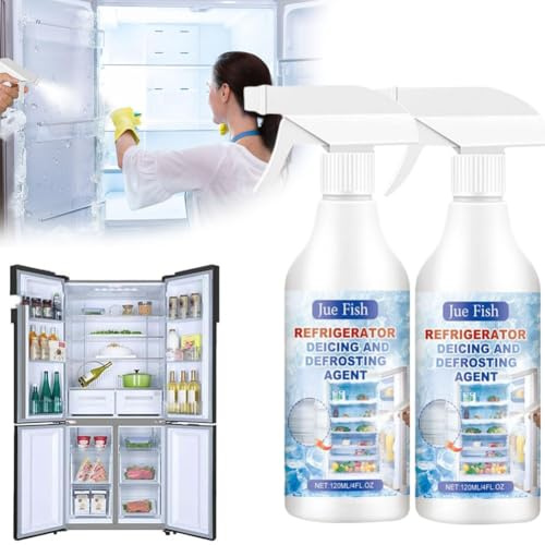 Auftauspray für Kühlschrank mit Gefrierfach, leistungsstarkes Auftauspray für Kühl-/Gefrierschrank, Abtauspray, leistungsstarkes Abtauspray für Kühlschrank, entfernt effizient schnell Eisansammlungen