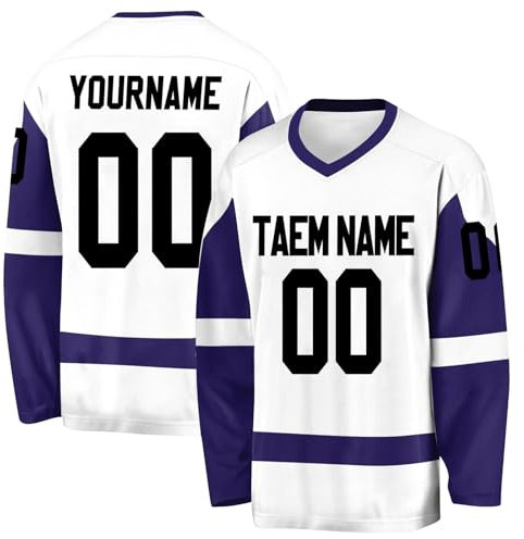 Personalisiertes Hockey-Trikot, gestalten Sie Ihr Hockey-Trikot mit Ihrem Namen/Team/Nummer, Violett 6, One size