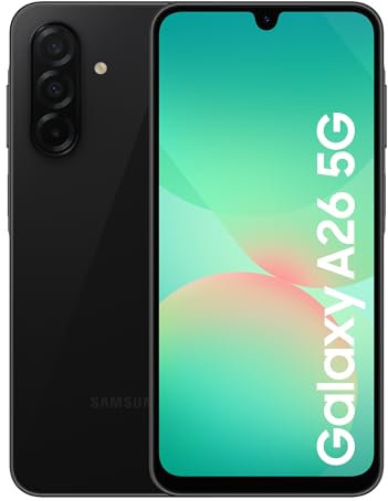 Samsung Galaxy A26 5G Smartphone, Awesome Intelligence, 8GB Memory, 256GB Storage, 50MP Camera, Black, 3 Year Samsung Extended Warranty (UK Version)