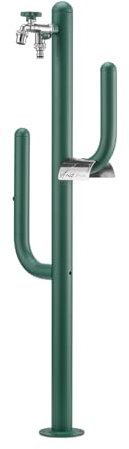 Fontana a colonna Arizona 42/ARZ completa di impianto, doppio rubinetto e porta tubo (VERDE)