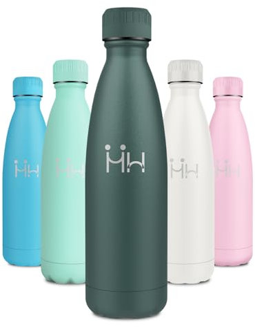 Botella Termica 750ml, Termo Agua sin BPA Reutilizable, Cantimplora Acero Inoxidable, Botella Agua con Doble Pared, Garrafa Termica para Escuela, Oficina, Camping, Viajes, Niños, Adultos, Senderismo