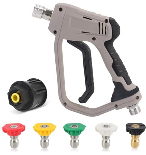 Pistola de Lavado de Alta Presión 4000 PSI e 5 Boquillas, Pistola de Lavado de Alta Presión con Karcher Adattatore M22 (14 mm) Interfaz para Equipos Mecánicos, Pisos, Paredes y Automóviles