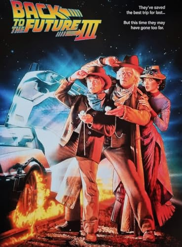 KUSTOM ART Póster decorativo de pared serie carteles película celebridades Regreso al Futuro Parte 3 III Impresión sobre papel patinata 40 x 30 cm sin marco