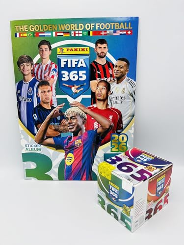 manuelkant Album + Scatola Box 50 bustine per la raccolta di figurine FIFA 365 2026 Sticker Collection