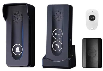 UDSKNV[KSL Timbre de Puerta Inalámbrico para Exteriores de Larga Distancia de 800 M, Intercomunicador Bidireccional con Desbloqueo de 433 MHz A