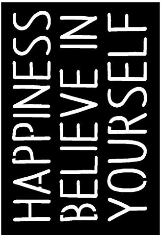 Schablone - WANDSCHABLONE - Strukturschablone - Airbrushschablone XL - Happiness - zAcheR-fineT