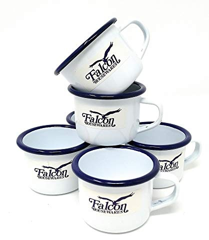 Falcon Housewares 6cm White Enamel Espresso Mug (6)