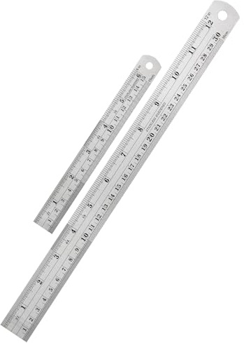 Mr. Pen Steel Rulers, 6 inch and 12 inch Metal Rulers, Pack of 2