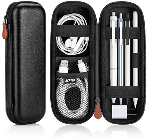 AGPTEK Estuche para Apple Pencil, Cubierta de EVA para Lápiz de iPad/Pro, Microsoft, Samsung, HAHAKEE, Wacom etc. Soporta Cable USB y Auriculares(Viene con Solo un Estuche)