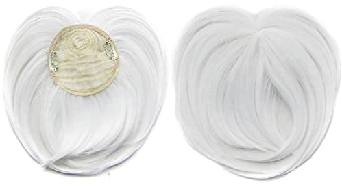 Faringoto Estensioni dei capelli bianchi per le donne Invisibile Toupet Estensioni dei capelli sottili Parrucca Capelli Spessa