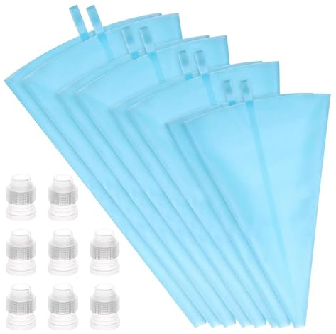 Juego de manga pastelera y boquillas para glaseado, manga pastelera y boquillas - Puntas para tubos de glaseado Juego de mangas pasteleras seguras de 16 piezas - Juego de decoración para tartas al