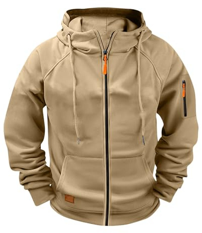 Sweatshirts Hommes à Capuche Sweat Grandes Tailles SurvêTement DéContracté Confortable Cardigan Jacket Mi Saison Manches Longues Pull De Travail Quotidien Activewear avec Poche Automne Hiver Coat