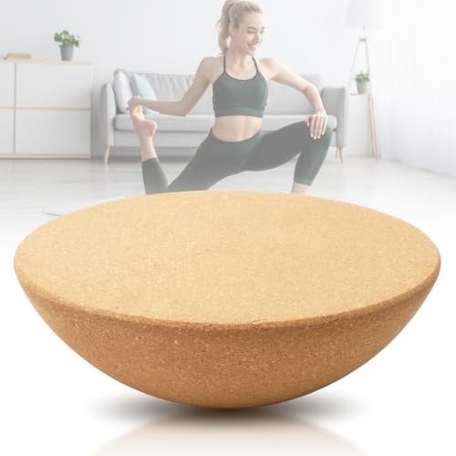 Yuragim Balansbräda kork halvkula Ø 15 cm | Höjd 7 cm balanstränare, halkfri balanskupol, surfbalansbräda tillbehör för yoga, reha, fascia, boardsport, koordination och konditionsträning