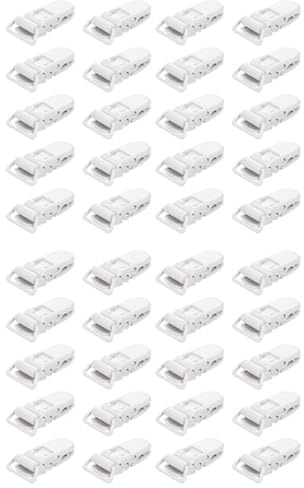 Jnchdghwa 40Pcs Baby Kids Clips de Chupete de PláStico en Forma de Chupete Chupete Dummy Style Badge Holder