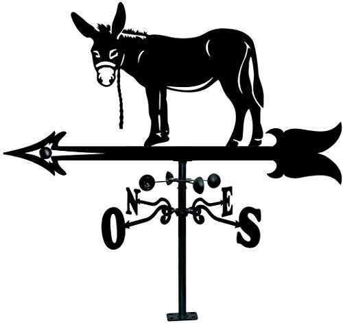 Arthifor - Veleta de Viento de hierro para Tejado con Silueta de Burro.