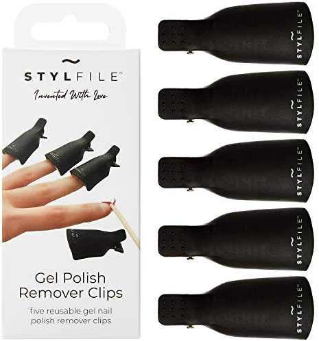 StylFile AV37.CLIP Gellackborttagningsmedel, Svart, 5 Stycken