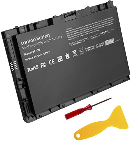 ASUNCELL14.8V/52Wh BT04 BA06 Batería del Ordenador portátil para HP EliteBook Folio 9470 9470m Ultrabook Series 687517-171 687517-241 687945-001 696621-001 HSTNN-DB3Z HSTNN-IB3Z HSTNN-I10C