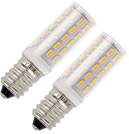 PYRJIN Lampadine cappa PYJR LED E14 Piccola vite di Edison 5W equivalente di lampadine alogene da 50W, Bianco Caldo 3000K, AC100-240V senza sfarfallio (Confezione da 2
