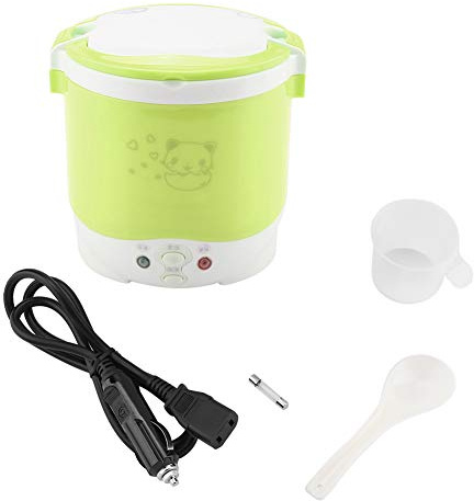 Joyzan 12v Rice Cooker for Car, 1L Mini Portable Rice Cooker Electric Food Steamer Lunch Box Cooking Stews Heater Heating Preservation Automatic Keep Warm Non Stick for Travel Camping Porridge Soup