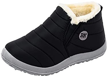 Damen Kurzschaft Winterstiefel Schnürboots Winter Schneestiefel Thermostiefel Schneeschuhe Schlupfstiefel Snowboots Wanderschuhe Wasserdicht Stiefel rutschfest Frauen Outdoor Gefüttert Schlupfboots