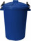 M1SS Blue 50L Litre Large Heavy-Duty Weather Resistant and Food Grade Plastic Dustbin Trash Can Garbage Bin With 2 Clip Locking Lid for Indoor Outdoor Storage Container of Animal Feed