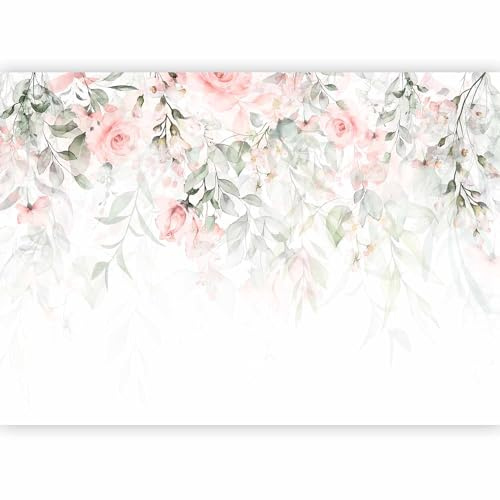 murando PREMIUM Carta da parati 300x210 cm Fotomurali in TNT Murale alla moda Decorazione da Muro XXL Poster Gigante Design Soggiorno Cameretta Carta per paret Fiori Rosa Botanico Natura b-A-0697-a-b