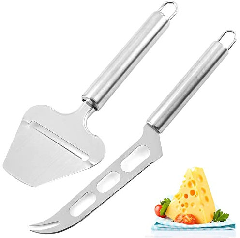 LINUZHIJIA 2 Piece Suit Professional Vegetable Cheese Slicers Peeler Cheese Slicer Cheese Shovel for Parties and Picnics Hard and Soft Cheese