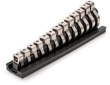 TEKTON 3/8 Inch Drive Crowfoot Wrench Set with Rack, 13-Piece (5/16-1 in.) | WCF95101