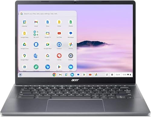 acer 2024 Chromebook Plus 514 Touchscreen Laptop, Intel 8-Core i3-N305, 8GB LPDDR5, 2TB SSD, 14 FHD IPS Touch Display, Wi-Fi 6E, FHD 1080P Webcam, SD Card Reader, Chrome OS, Cefesfy Design Mouse
