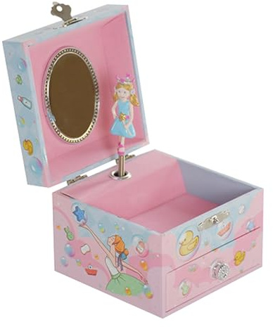 Little Girl Jewelry Box Elegant Wooden Musical Ballerina Music Box
