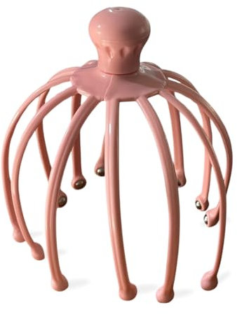 PARENCE.- Manuelles Kugelkopf-Massagegerät – 12 Zweige mit ergonomischem Griff - Kopfhautmassage-Instrument - Nacken- und Kopfmassagegerät - 15x15cm