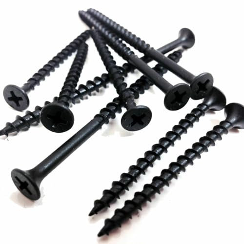 4.8mm x 100mm / 120mm - Carbon Steel, Drywall, Plasterboard, Multipurpose, Long Black PH2 Bugle Screws (50, 4.8mm x 100mm)