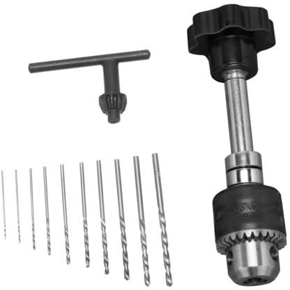 Yardenfun 1Stück Handdrehbohrer mit Bohrköpfen Präzise Handbohrmaschine für Schmuck und Holzbearbeitung Leicht und Kompakt für DIY Bastelprojekte Langlebig